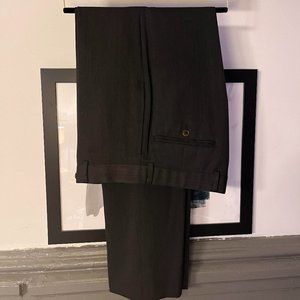 Brooks Brothers Madison Wool Pants Size W33 x L32 Excellent Condition Dark Grey